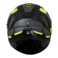 Casco Spartan Panther Sv Gale Negro Mate Gris Amarilo