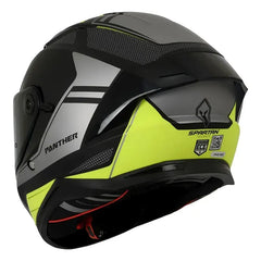 Casco Spartan Panther Sv Prestige Negro Mate Amarillo