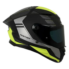 Casco Spartan Panther Sv Prestige Negro Mate Amarillo