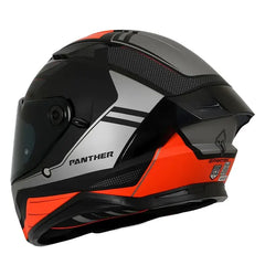 Casco Spartan Panther Sv Prestige Negro Mate Rojo