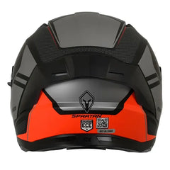 Casco Spartan Panther Sv Prestige Negro Mate Rojo