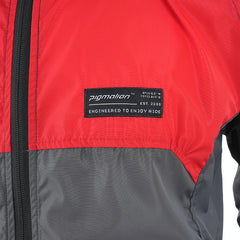 Cortaviento Pigmalion Colors Rojo Negro Gris Mas