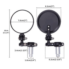 Espejo Cafe Racer Redondos Con Abrazadera