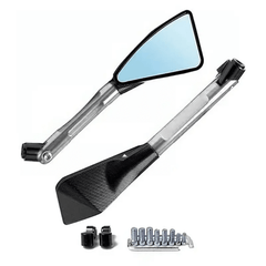 Espejo Rizoma 3 Puntas Plateado