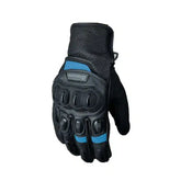 Guantes Giacomo En Cuero Street Race Negro Azul