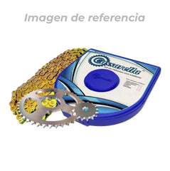 Kit De Arrastre Casarella Xtz 125 4h(Pt50c-Pd14c-428-H-124-C)Cadena Dorada