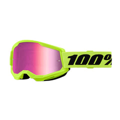 Lentes Cross 100% Strata 2 Amarillo Neón Lente Rosa