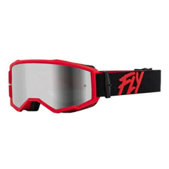 Lentes Cross Fly Zone Negro Rojo Visor Silver