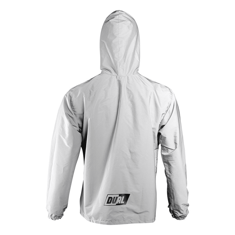 Chaqueta Bullet Doble Faz Fem Negro Gris