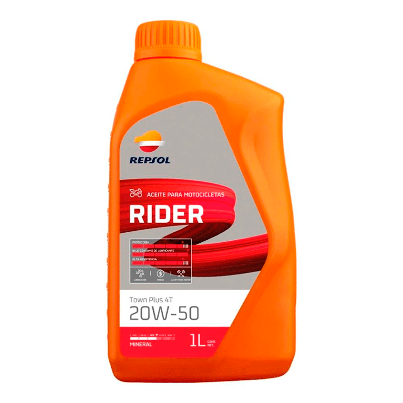 Aceite Repsol Rider Town Mineral 4T 20W-50 1Lt