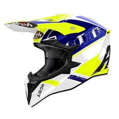 Casco Airoh Wraaap Feel Amarillo Azul