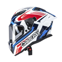 Casco Caberg Drift Evo Carbón Jarama ll Blanco Rojo Azul