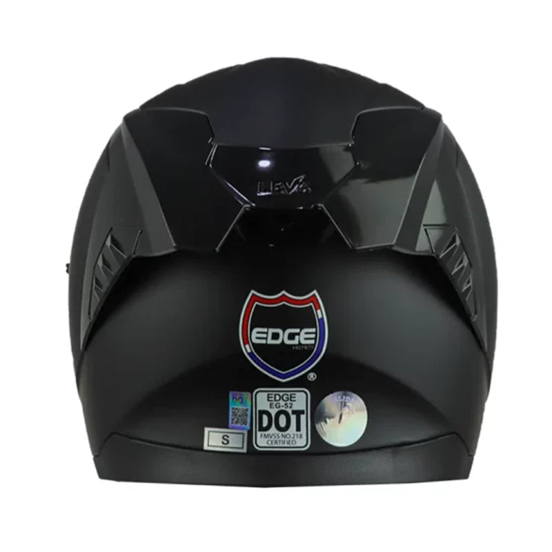 Casco Edge Racer Solido Negro