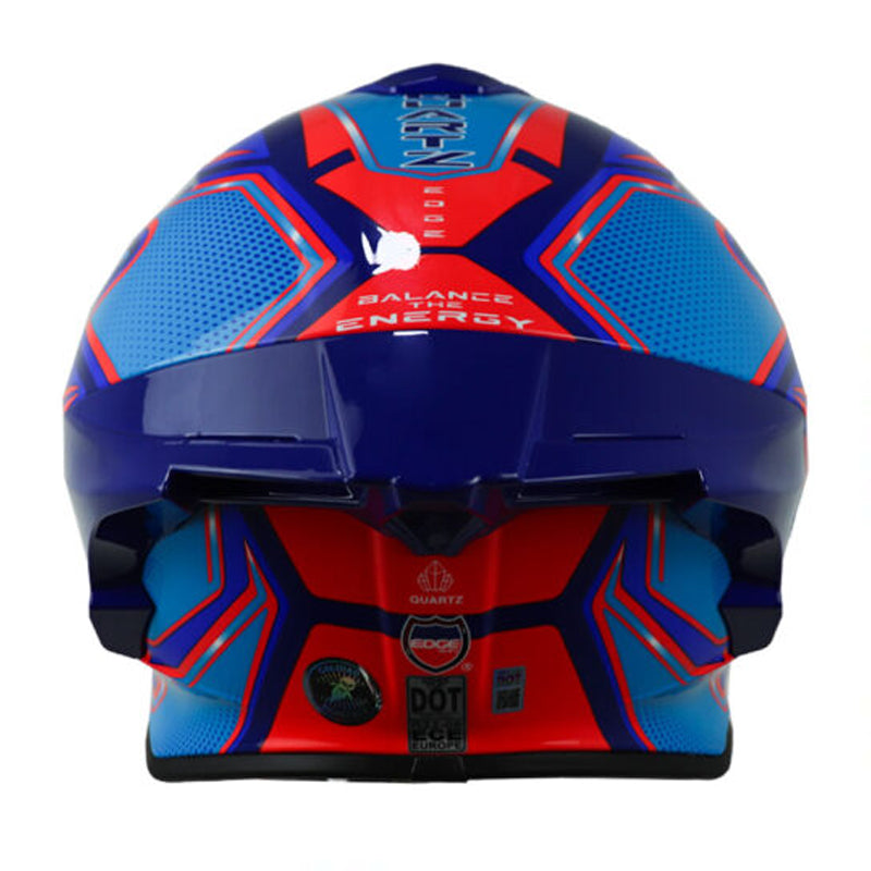 Casco Edge Shangai Quartz Rojo Azul