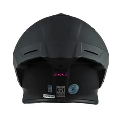 Casco Edge Shangai Solido Negro Rosado
