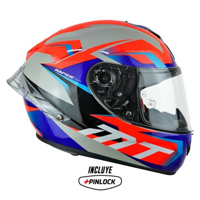 Casco Mt Rapide Pro Fugaz A5 Rojo Perla