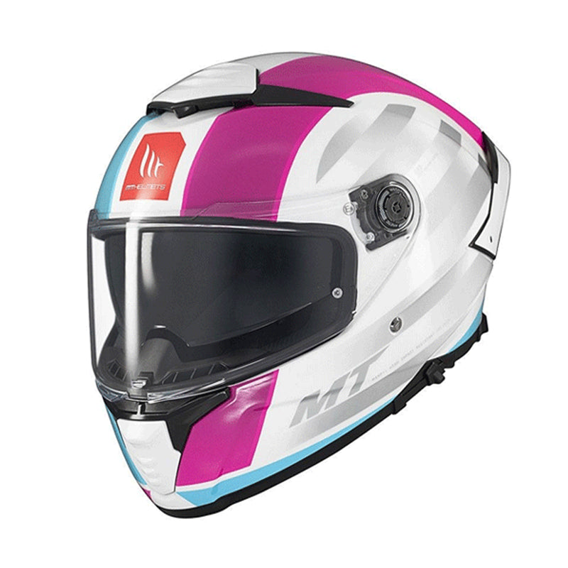 Casco Mt Thunder 4 Treads Gris  Azul  Rosado