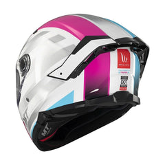 Casco Mt Thunder 4 Treads Gris  Azul  Rosado