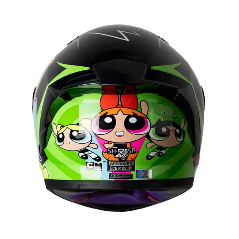 Casco Shaft 526Sp Evo Bellota Verde Claro Visor Iridium Verde