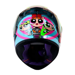 Casco Shaft 526Sp Evo Burbuja Azul Claro Amarillo Visor Iridium Azul