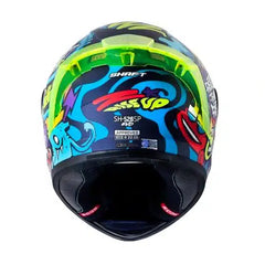 Casco Shaft 526sp Evo Rise Up Azul Amarillo Visor Iridium Azul
