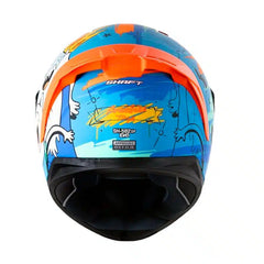Casco Shaft 582Sp_Evo Adventure Azul Amarillo Visor Iridium Dorado