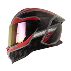 Casco Shaft 598 Gtr Xepa Gris Rojo Visor Iridium Rojo