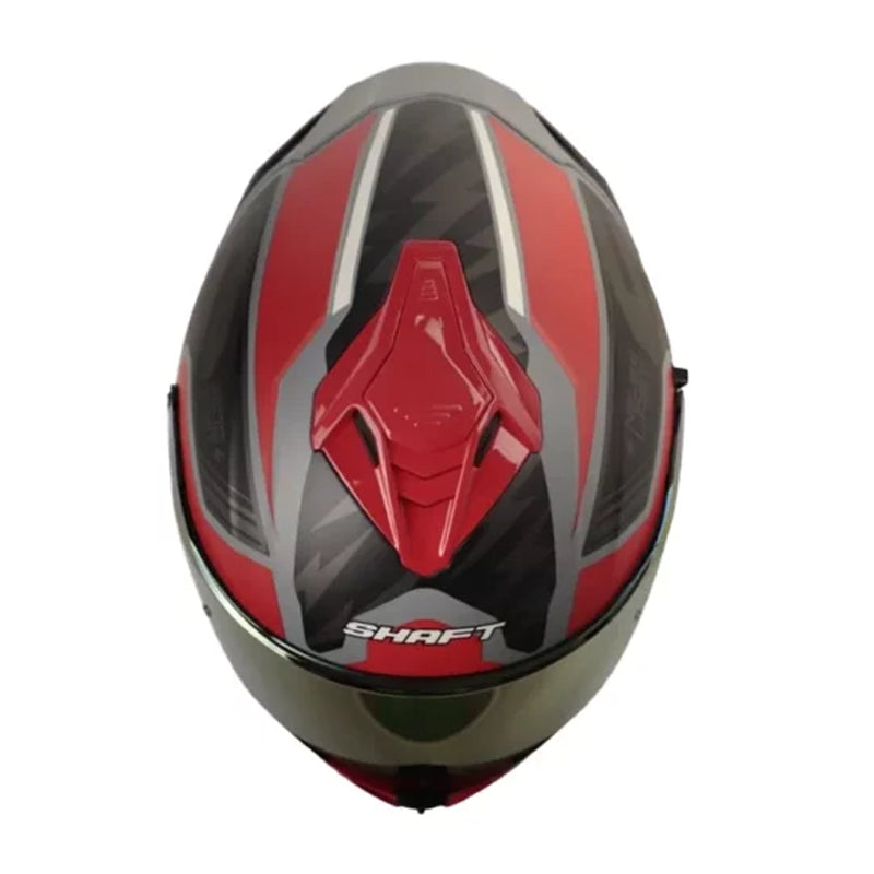 Casco Shaft 598 Gtr Xepa Gris Rojo Visor Iridium Rojo