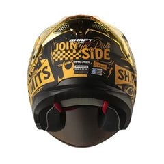 Casco Shaft Pro 240Dv Retrum Negro Dorado Visor Iridium Dorado