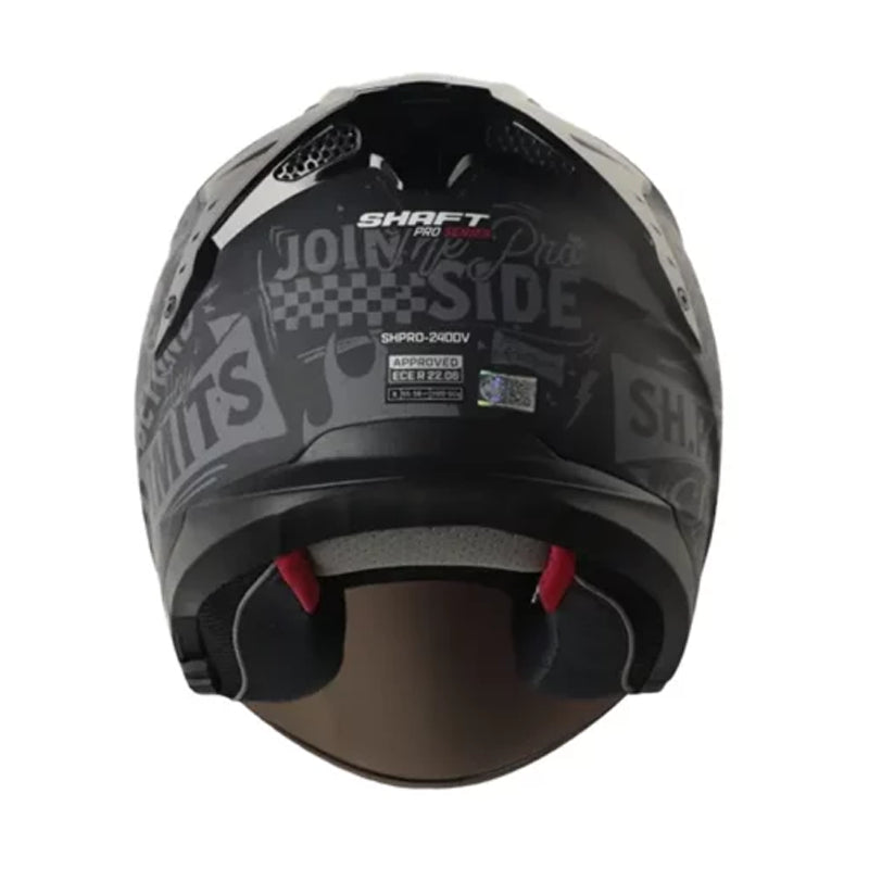 Casco Shaft Pro 240Dv Retrum Negro Gris Visor Iridium Silver