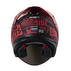 Casco Shaft Pro 240Dv Retrum Negro Rojo Visor Iridium Rojo