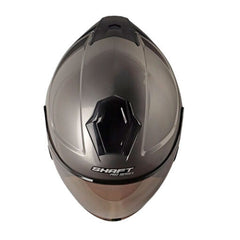 Casco Shaft Pro 240Dv Solid Gris Metalico Visor Iridium Silver