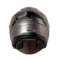Casco Shaft Pro 240Dv Solid Gris Metalico Visor Iridium Silver