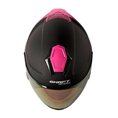 Casco Shaft Pro 240Dv Solid Negro Fucsia Visor Iridium Fucsia