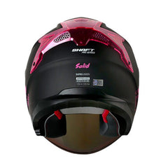 Casco Shaft Pro 240Dv Solid Negro Fucsia Visor Iridium Fucsia