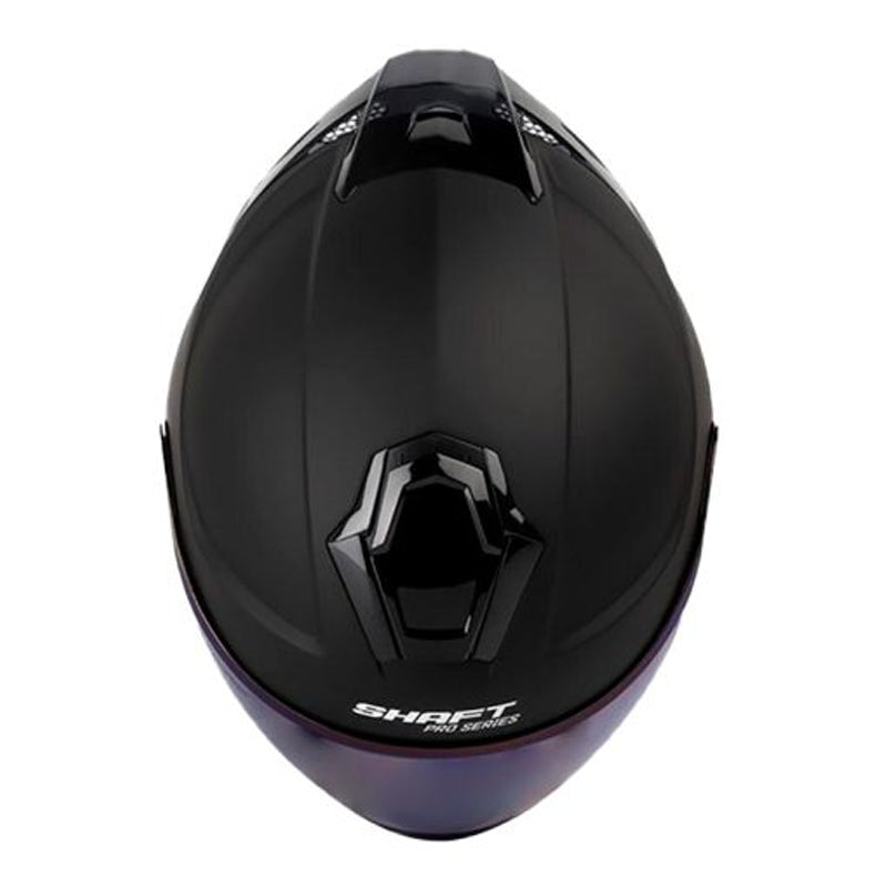 Casco Shaft Pro 240Dv Solid Negro Gris Visor Iridium Azul