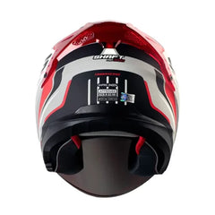 Casco Shaft Pro 240Dv Transverse Gris Rojo Visor Iridium Naranja