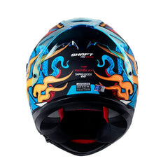 Casco Shaft Pro 610Dv Evo The Reptule Negro Rojo Visor Iridium Azul