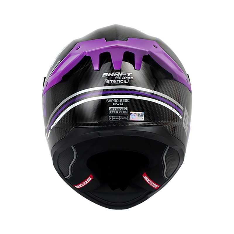 Casco Shaft Pro 620Evo Stencil Negro Morado Visor Morado
