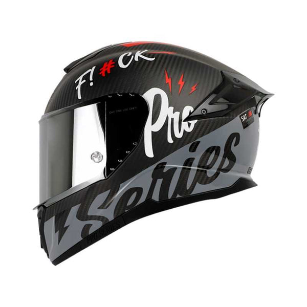 Casco Shaft Pro 620evo Apex Pro Carbon Negro Rojo Visor Silver
