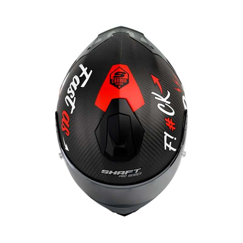 Casco Shaft Pro 620evo Apex Pro Carbon Negro Rojo Visor Silver