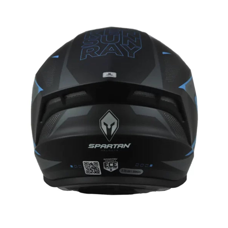 Casco Spartan Draken S Sun Ray Negro Azul