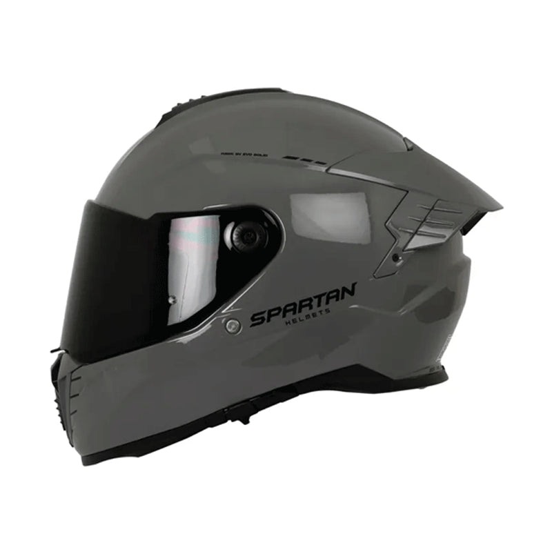 Casco Spartan Hawk Solid Gris Brillo