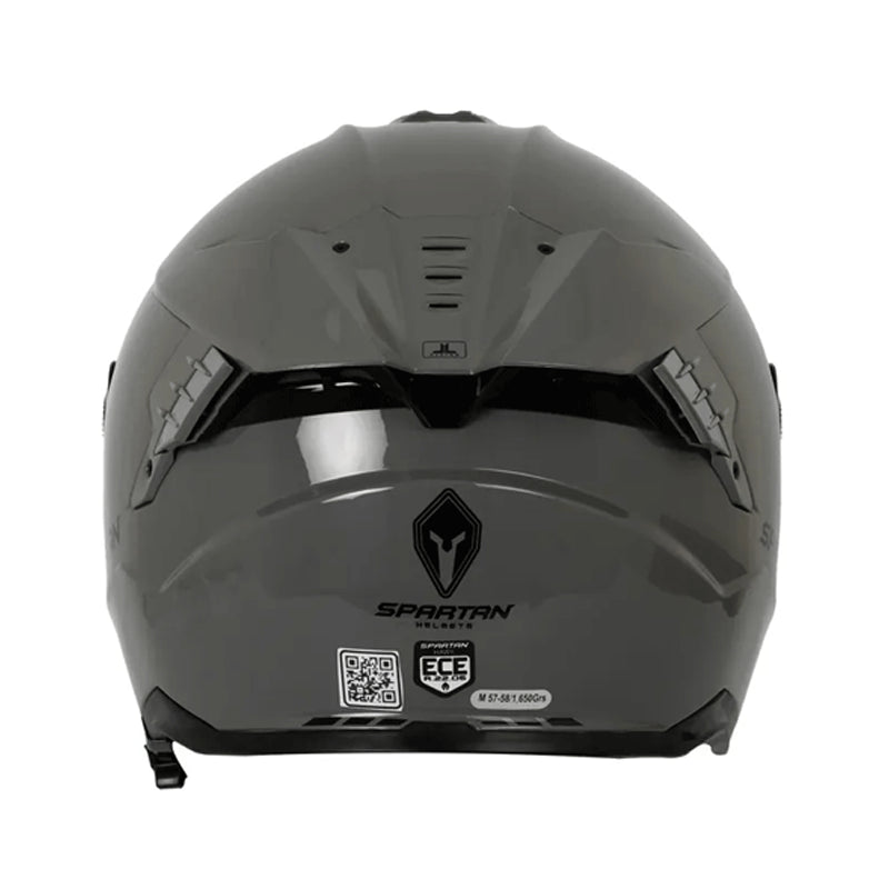 Casco Spartan Hawk Solid Gris Brillo