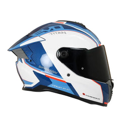 Casco Spartan Hawk Sv Titan Brillo Azul