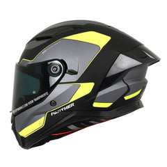 Casco Spartan Panther Sv Gale Negro Mate Gris Amarilo