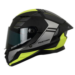 Casco Spartan Panther Sv Prestige Negro Mate Amarillo
