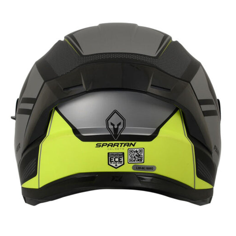 Casco Spartan Panther Sv Prestige Negro Mate Amarillo
