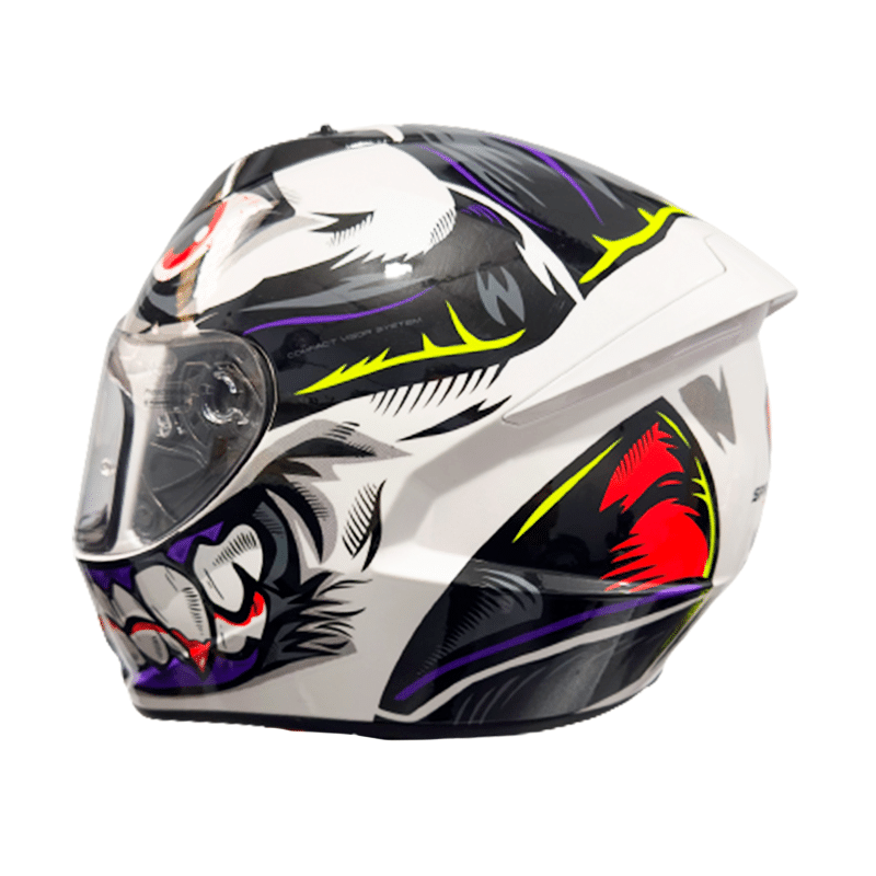 Casco Spartan Stinger Vladprint Blanco Brillo