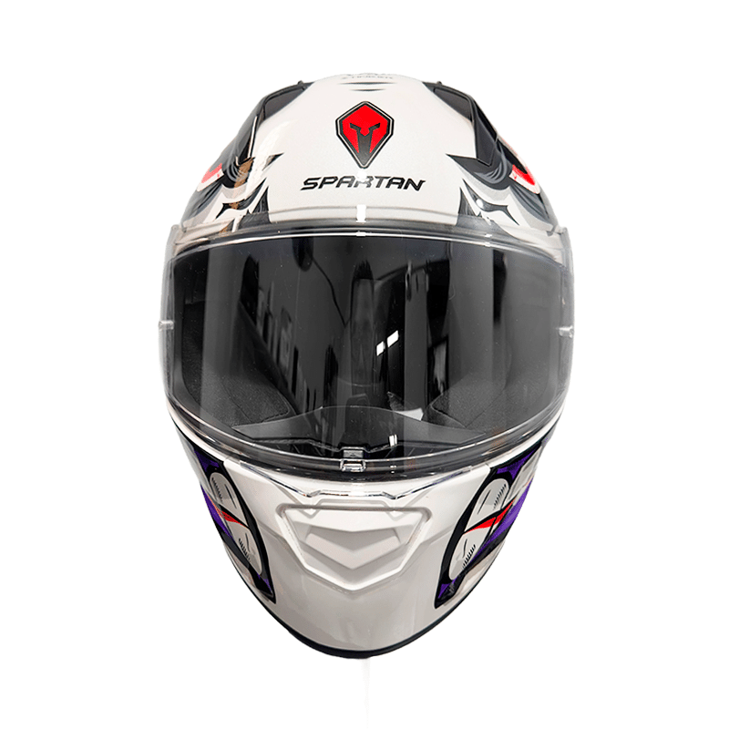 Casco Spartan Stinger Vladprint Blanco Brillo